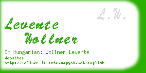 levente wollner business card